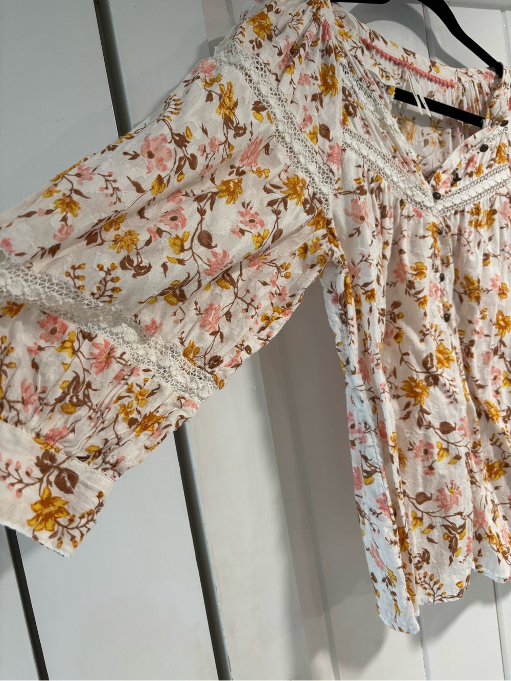 By Anthropologie Floral Peasant Blouse - Picture 9 of 13